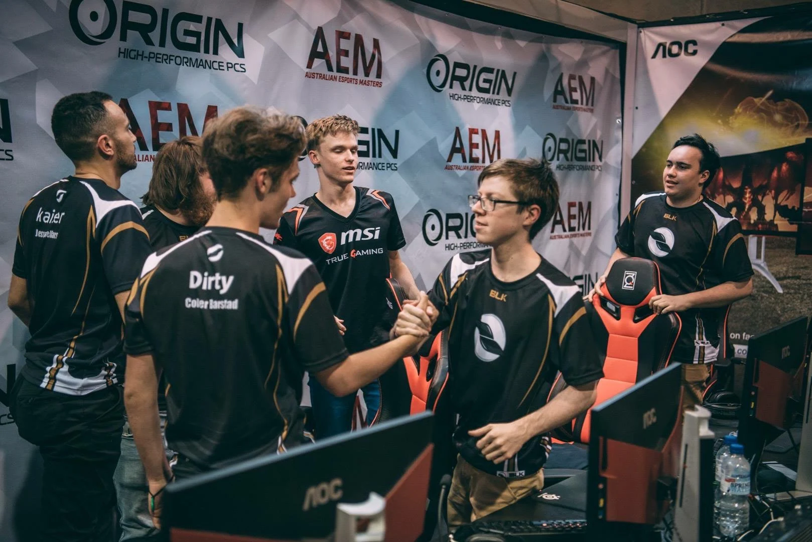 SSU team gathered at an esports event
